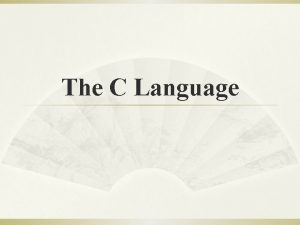 The C Language History of C 1960 Committe