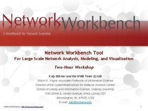 Network Workbench Tool For Large Scale Network Analysis
