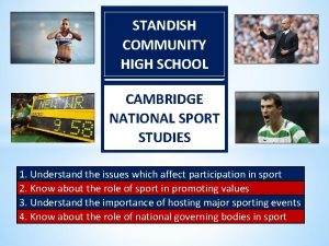 STANDISH COMMUNITY HIGH SCHOOL CAMBRIDGE NATIONAL SPORT STUDIES