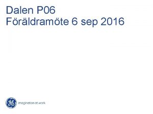 Dalen P 06 Frldramte 6 sep 2016 Trnare