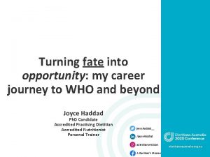 Turning fate into opportunity my career journey to