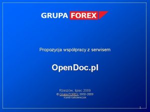 Propozycja wsppracy z serwisem Open Doc pl Rzeszw