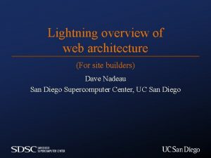 Lightning overview of web architecture For site builders