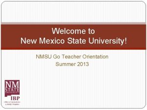 Welcome to New Mexico State University NMSU Go