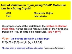 Test of Variation in mpme using 40 Ca