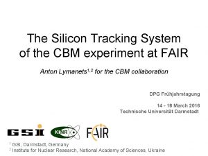 The Silicon Tracking System of the CBM experiment