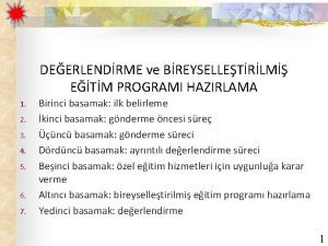 DEERLENDRME ve BREYSELLETRLM ETM PROGRAMI HAZIRLAMA 1 2