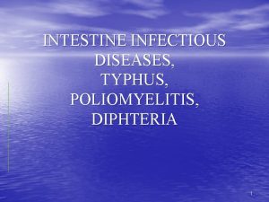INTESTINE INFECTIOUS DISEASES TYPHUS POLIOMYELITIS DIPHTERIA 1 Typhoid
