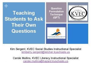 Teaching Students to Ask Their Own Questions Question