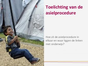 Toelichting van de asielprocedure Hoe zit de asielprocedure