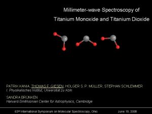 Millimeterwave Spectroscopy of Titanium Monoxide and Titanium Dioxide