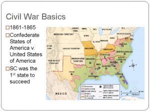 Civil War Basics 1861 1865 Confederate States of