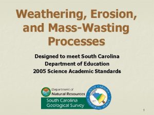 Weathering Erosion and MassWasting Processes Designed to meet