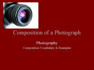 Composition of a Photography Composition Vocabulary Examples Angle