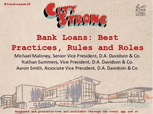 Iowa League 18 Bank Loans Best Practices Rules