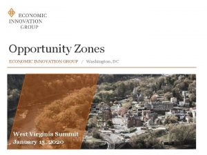 Opportunity Zones ECONOMIC INNOVATION GROUP Washington DC West
