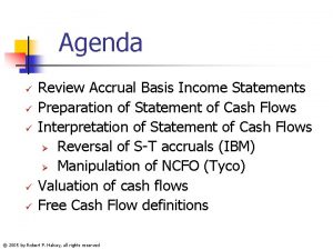 Agenda Review Accrual Basis Income Statements Preparation of