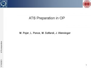 ATS Preparation in OP 17102021 ATS preparation M