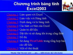 Chng trnh bng tnh Excel 2003 Chng 1