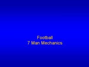 Football 7 Man Mechanics Pregame Head Linesman And
