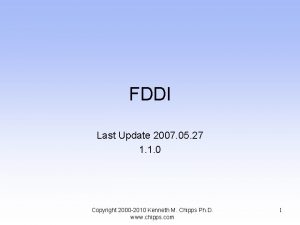 FDDI Last Update 2007 05 27 1 1