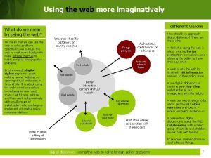 Using the web more imaginatively different visions What