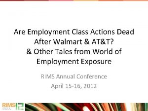 Are Employment Class Actions Dead After Walmart ATT