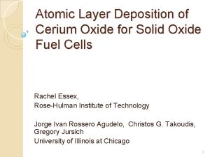 Atomic Layer Deposition of Cerium Oxide for Solid