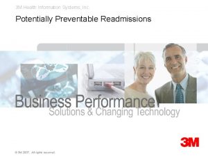 3 M Health Information Systems Inc Potentially Preventable
