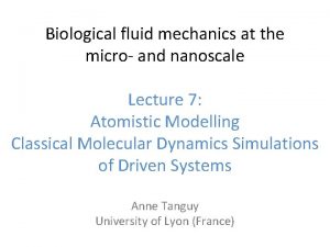 Biological fluid mechanics at the micro and nanoscale