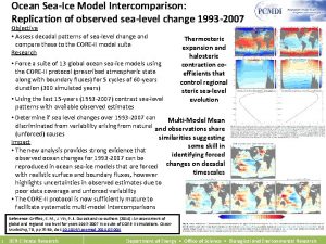 Ocean SeaIce Model Intercomparison Replication of observed sealevel