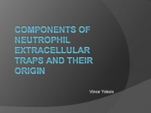 COMPONENTS OF NEUTROPHIL EXTRACELLULAR TRAPS AND THEIR ORIGIN