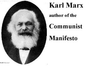 Karl Marx author of the Communist Manifesto Symbol