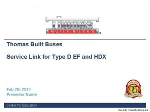 Thomas Built Buses Service Link for Type D