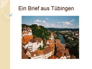 Ein Brief aus Tbingen Die neuen Wrter 1