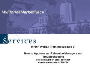 My Florida Market Place MFMP Web Ex Training