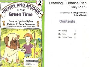 Learning Guidance Plan Daily Plan Storytelling In the