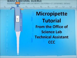 200 1000 278 Micropipette Tutorial From the Office