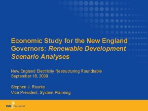 Economic Study for the New England Governors Renewable