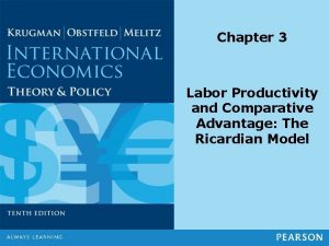 Chapter 3 Labor Productivity and Comparative Advantage The