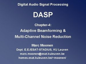Digital Audio Signal Processing DASP Chapter4 Adaptive Beamforming