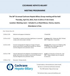 COCHRANE HEPATOBILIARY MEETING PROGRAMME The th 36 biannual