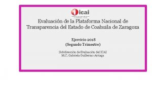 Evaluacin de la Plataforma Nacional de Transparencia del