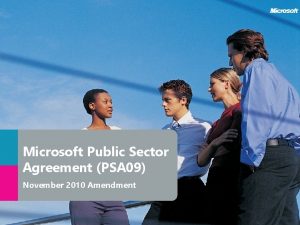 Microsoft Public Sector Agreement PSA 09 November 2010