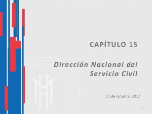 CAPTULO 15 Direccin Nacional del Servicio Civil 11