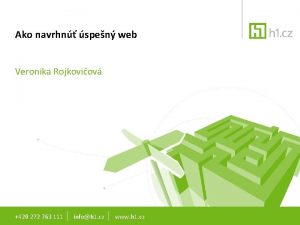 Ako navrhn spen web Veronika Rojkoviov 420 272
