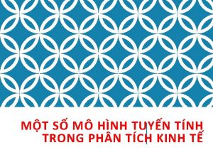 MT S M HNH TUYN TNH TRONG PH