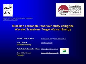 AASPI AttributeAssisted Seismic Processing and Interpretation http geology