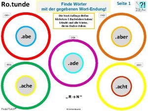 Ro tunde Finde Wrter mit der gegebenen WortEndung