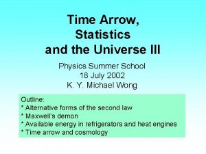 Time Arrow Statistics and the Universe III Physics